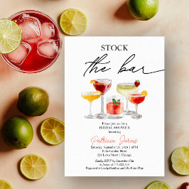 Invitación Stock The Bar Cocktail Bridal Shower Fiesta