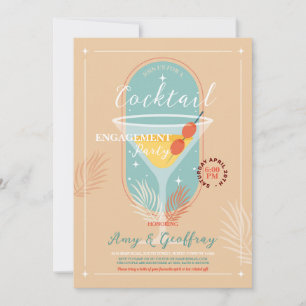 Invitación Stock The Bar Engagement Cocktail Fiesta