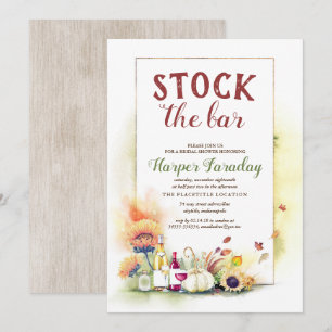 Invitación Stock The Bar Fall Harvkins Bridal Shower