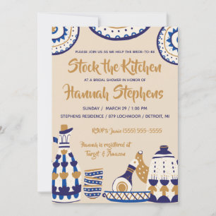 Invitación Stock the Kitchen Bridal Shower
