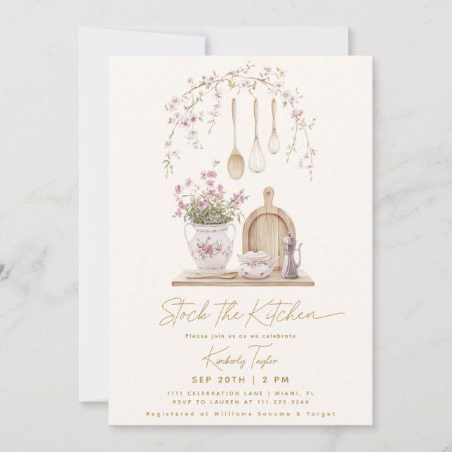 Invitación Stock The Kitchen Bridal Shower (Anverso)