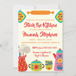 Invitación Stock the Kitchen Bridal Shower