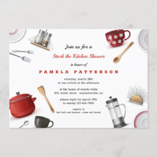 Invitación Stock the Kitchen Bridal Shower