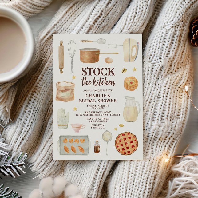 Invitación Stock the Kitchen Bridal Shower (Subido por el creador)
