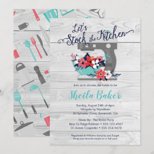 Invitación Stock the Kitchen Bridal Shower Invitation