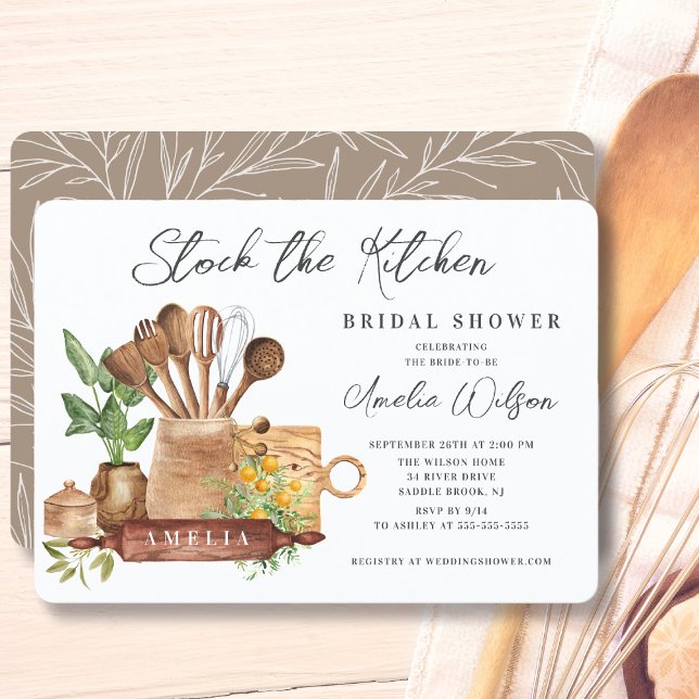 Invitación Stock the Kitchen Bridal Shower Invitation (Subido por el creador)