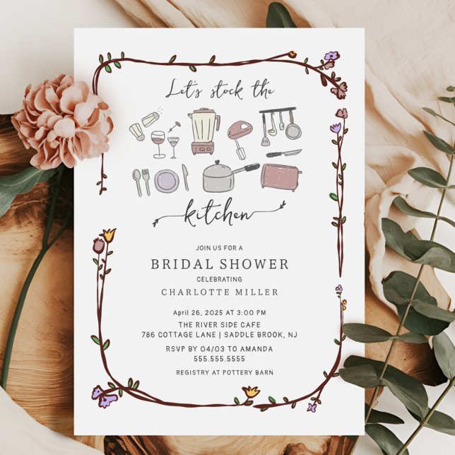 Invitación Stock the Kitchen Bridal Shower Invitation (Subido por el creador)