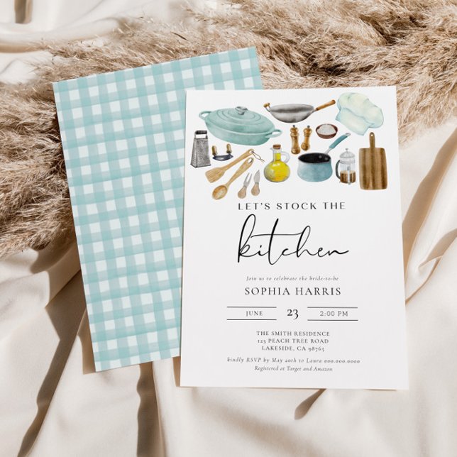 Invitación Stock The Kitchen Cocinar Bridal Shower (Subido por el creador)