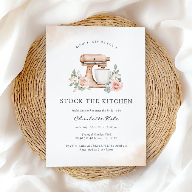 Invitación Stock the Kitchen Elegant Bridal Shower (Subido por el creador)