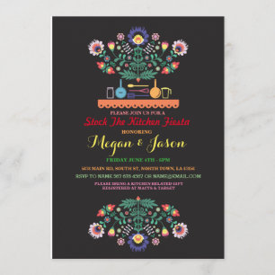 Invitación Stock The Kitchen Fiesta Mexico Party Invitation