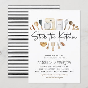 Invitación Stock the Kitchen Pantry Boho Bridal Shower