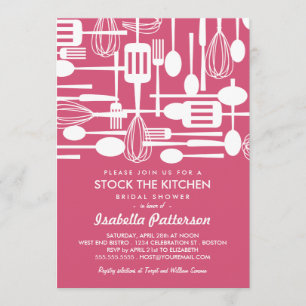 Invitación Stock the Kitchen Retro Style Bridal Shower