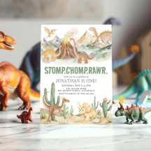Stomp Chomp Rawr Boy Dinosaur Primer Fiesta de cum