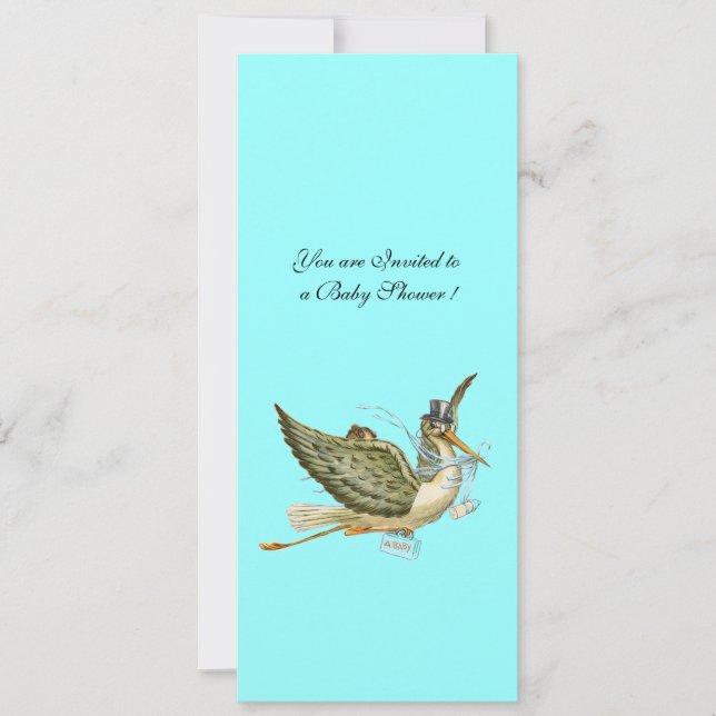 INVITACIÓN STORK BABY SHOWER (Anverso)