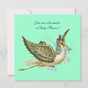 INVITACIÓN STORK BABY SHOWER