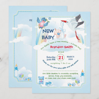 Invitación Stork Baby Shower Invitation
