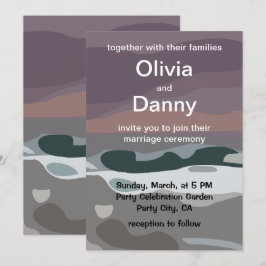 Invitación Storm Sky Cloud Sea Waves Nature Boda