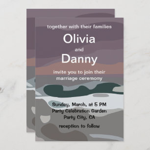 Invitación Storm Sky Cloud Sea Waves Nature Boda