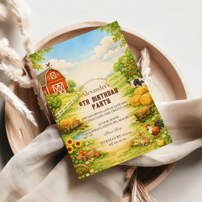 Invitación Storybook Farmyard Adventure Birthday (Subido por el creador)