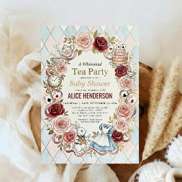 Invitación Storybook Garden Tea Party Baby Shower
