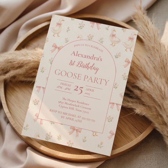 Invitación Storybook Goose 1st Birthday (Subido por el creador)