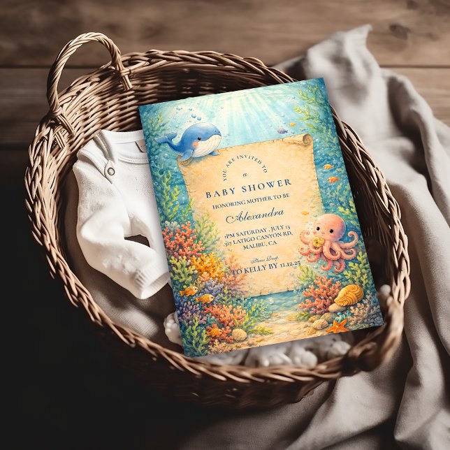 Invitación Storybook Ocean Friends Baby Shower (Subido por el creador)