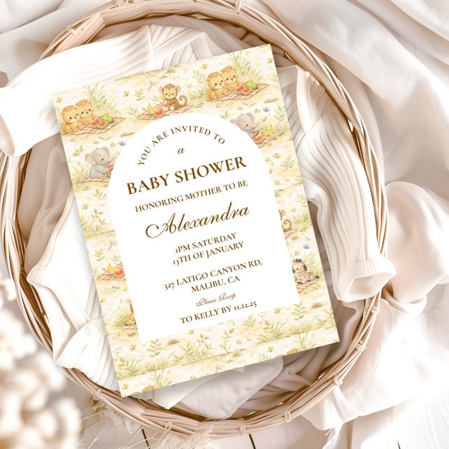 Invitación Storybook Safari Animals Baby Shower (Subido por el creador)