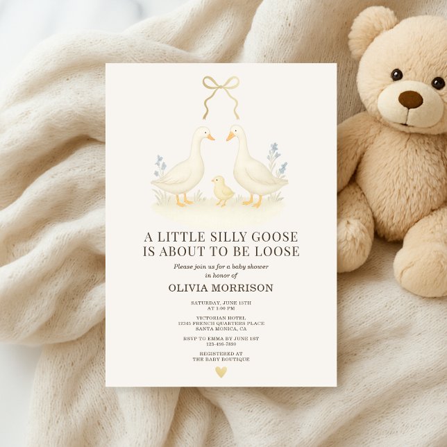 Invitación Storybook Silly Goose Baby Shower Invitation (Subido por el creador)