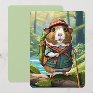 Invitación Storybook Wanderer, Guinea Pig Hiker Dude