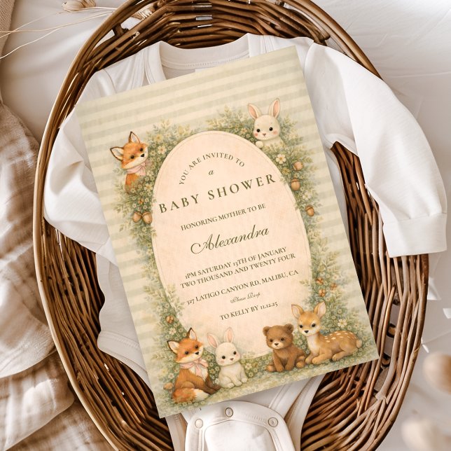 Invitación Storybook Woodland Animals Baby Shower (Subido por el creador)