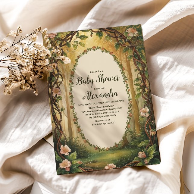 Invitación Storybook Woodland Forest Baby Shower (Subido por el creador)
