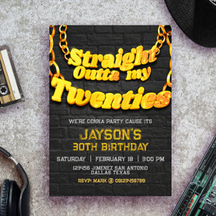 Invitación Straight Outta mis Veinteañeros