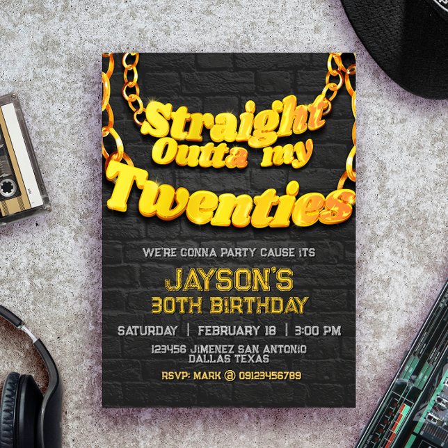 Invitación Straight Outta mis Veinteañeros (Subido por el creador)
