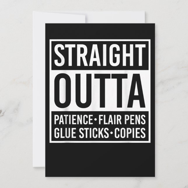 Invitación Straight Outta Patience Leopard Mama Life Funn (Anverso)