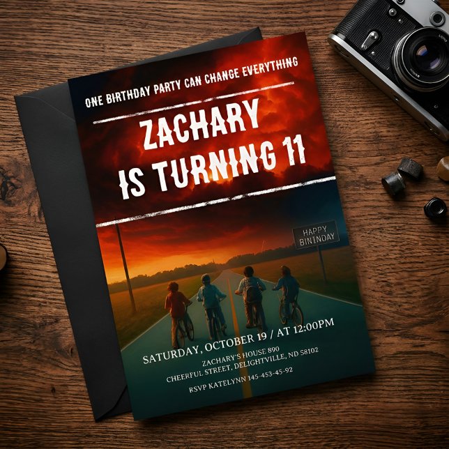 Invitación Stranger Things–Inspired Birthday Invitation Party (Subido por el creador)