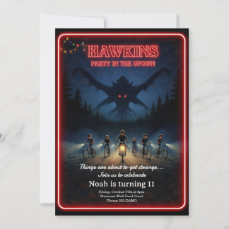 Invitación Stranger Things Inspired Hawkins Birthday Party In