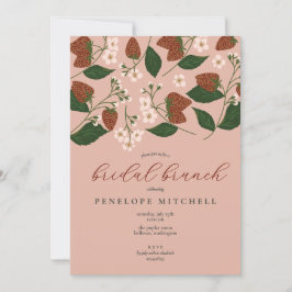 Invitación Strawberries Bridal Brunch Shower