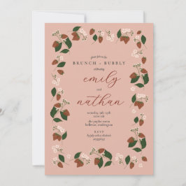 Invitación Strawberries Parejas Boda Brunch Shower