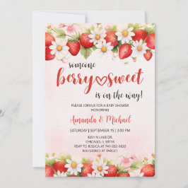 Invitación Strawberry Baby Shower