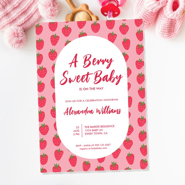 Invitación Strawberry Baby Shower (Subido por el creador)