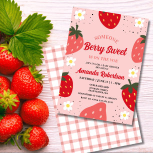 Invitación Strawberry Baby Shower   Berry Sweet