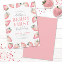 Strawberry Berry Primer Fiesta de cumpleaños