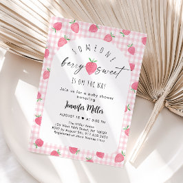 Invitación Strawberry Berry Sweet Boho Baby Shower