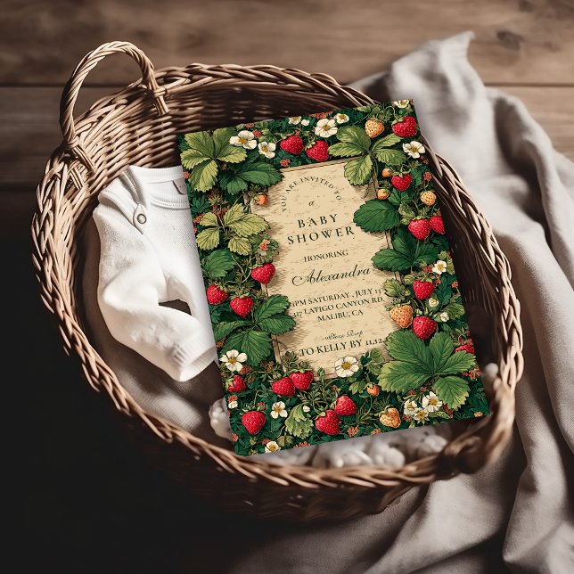 Invitación Strawberry Fairytale Baby Shower (Subido por el creador)