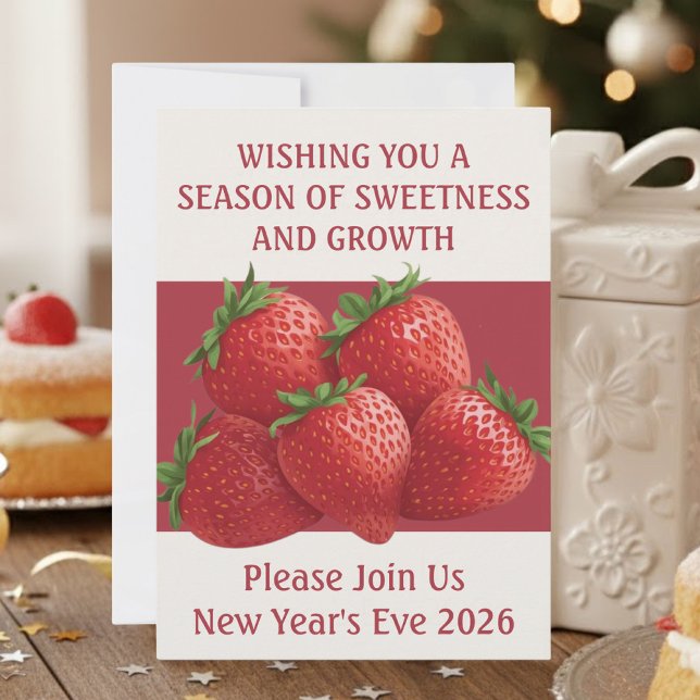 Invitación Strawberry New Year's Eve Berry (Subido por el creador)
