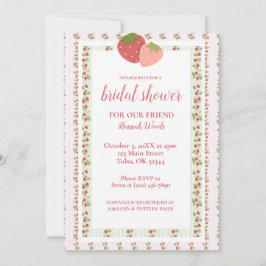 Invitación Strawberry Stripes Grandmillenienne Shower