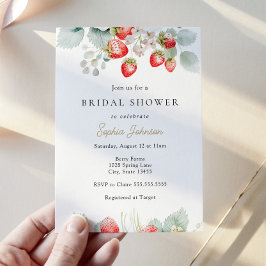 Invitación Strawberry Vines Bridal Shower