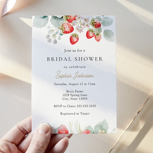 Invitación Strawberry Vines Bridal Shower (Subido por el creador)