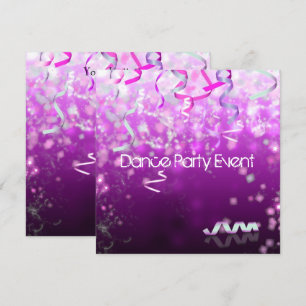 Invitación Streamers de eventos de Fiesta de danza