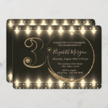 String Lights Gold Purpurina 30 cumpleaños